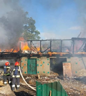 Вогонь зненацька знищив будівлю на Костопільщині