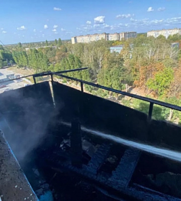 У Кривому Розі горів балкон квартири на дев’ятому поверсі