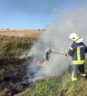 На Волині горіло пів гектара сухої трави