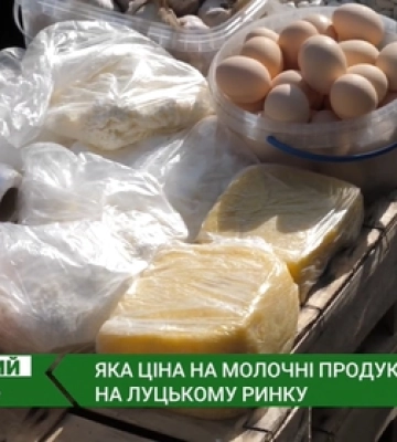 Сир і молоко: скільки коштують молочні продукти на ринках у Луцьку (відео)