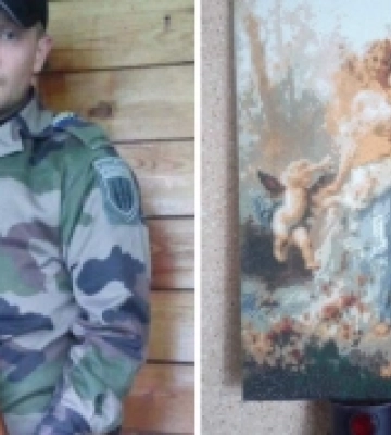 Задля допомоги ЗСУ в Рожищі розігрують картину, яку створив «кіборг» Сергій Марчук