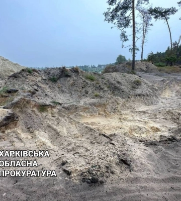В Харьковской области браконьер в лесу накопал песка на 300 тысяч гривен