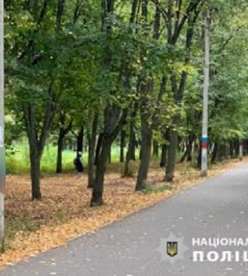 Поліцейські затримали чоловіка, який намалював російські прапори у харківському парку
