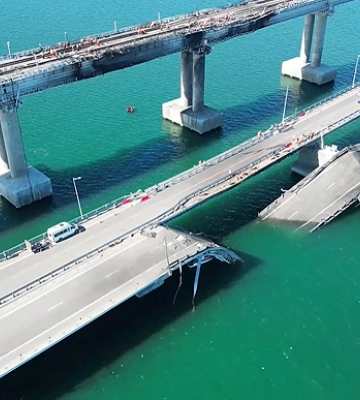 Річниця першого удару по Кримському мосту: як це було