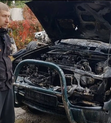На авто були патріотичні зображення: на Черкащині спалили машину військових, на якій поранених захисників вивозили з передової.&amp;hellip;