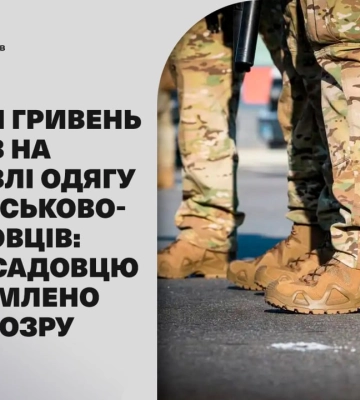 2,3 млн гривень збитків на закупівлі одягу для військовослужбовців: екс-посадовцю Херсонської ОДА повідомлено про підозру