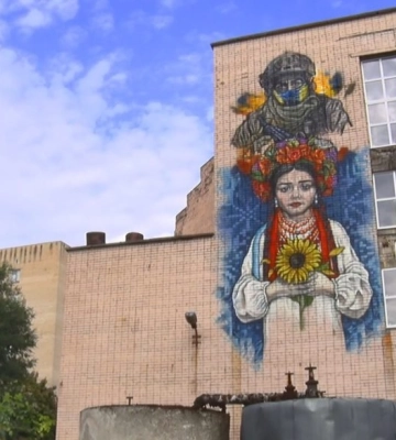 У Дніпрі з’явився патріотичний мурал: що на ньому зображено
