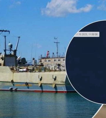 Російський корабель «Павєл Дєржавін» підірвався біля Севастополя
