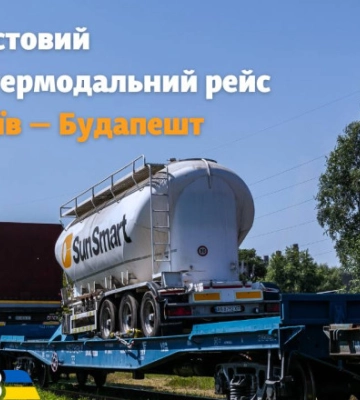 “Укрзалізниця” провела тестовий інтермодальний рейс Київ – Будапешт