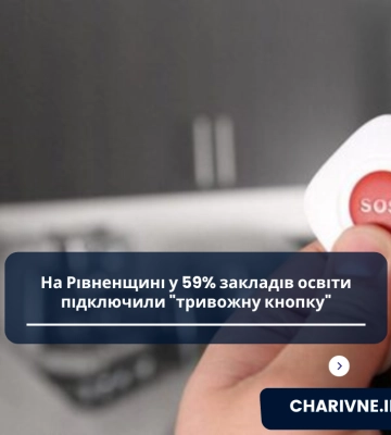 &quot;Тривожна кнопка&quot; підключена у більш ніж половині закладів освіти Рівненщини
