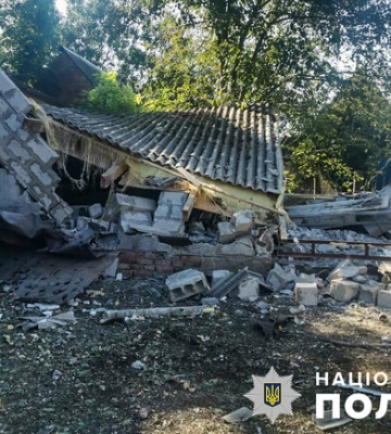 Полиция показала последствия обстрелов в Запорожской области за сутки