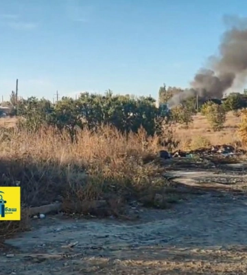 В окупованому Маріуполі в мікрорайоні "Східний" палає склад росіян