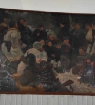 На волинській автостанції демонтували картину з радянськими солдатами