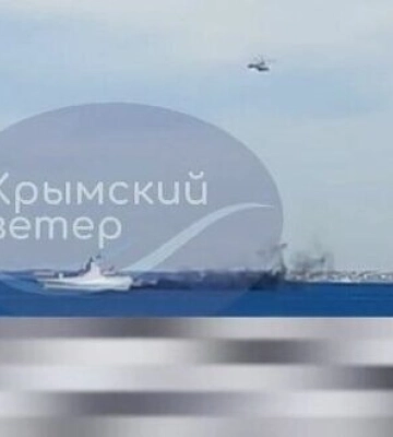 У мережі пишуть про вибух на кораблі біля Севастополя: ймовірно, це &quot;Буян-М&quot; –  носій &quot;Калібрів&quot;
