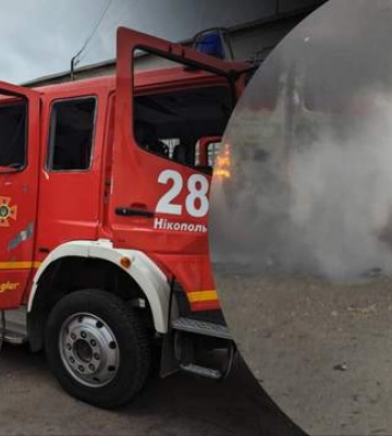 Під час обстрілу Нікополя на Дніпропетровщині двоє рятувальників отримали поранення