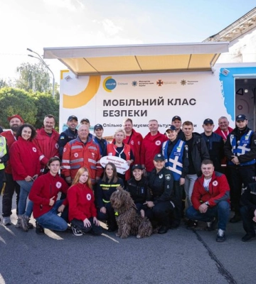 В столице заработал мобильный класс безопасности во время войны