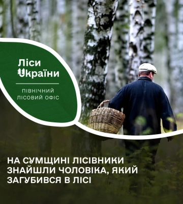 На Сумщині лісівники знайшли заблукалого грибника