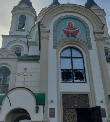 В Запорожье в результате вражеского обстрела поврежден собор УПЦ МП