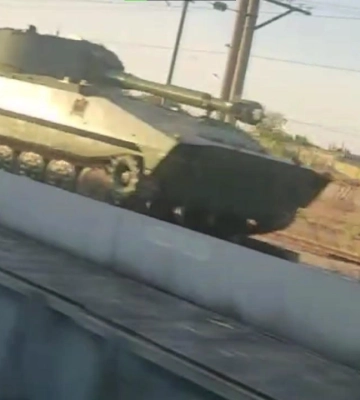 ВС РФ массово завозят в Евпаторию советские САУ &quot;Гвоздика&quot;, — АТЕШ (видео, фото)