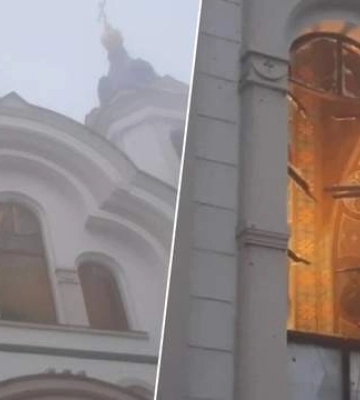 В Запорожье из-за ночной атаки разрушена церковь