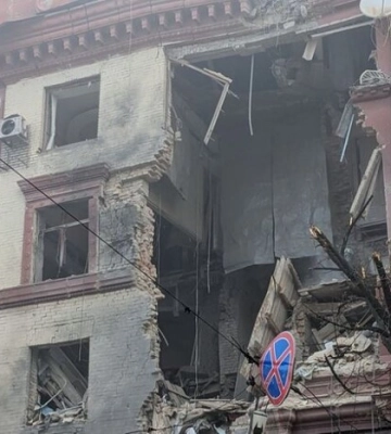 У Запоріжжі на місці ракетного удару по будинку існує загроза обвалу