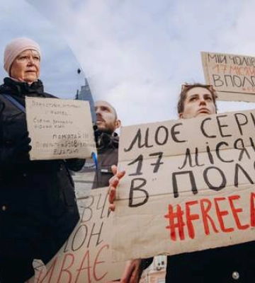 &quot;Азовці&quot; понад 500 днів у полоні: рідні у Києві провели акцію, щоб нагадати про бранців Кремля