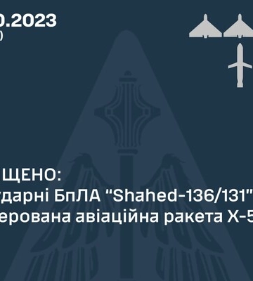 Оккупанты баллистикой, авиацией и дронами ночью атаковали Украину. Удалось сбить четыре цели