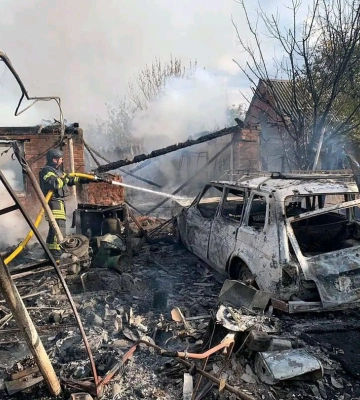 В Волчанске российские снаряды ранили двух людей и спровоцировали пожар 