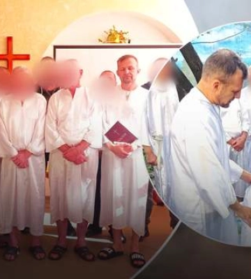 В Хмельницкой области осужденных крестили в детском бассейне