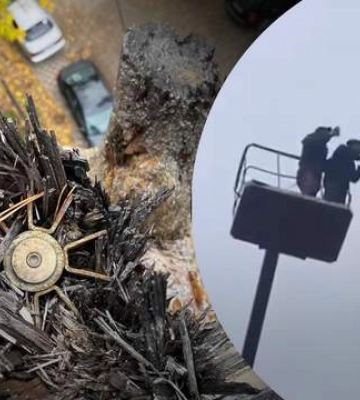Небезпечна знахідка біля лікарні: в Ірпені в дереві виявили снаряд