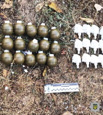 На Миколаївщині місцевого мешканця спіймали на незаконному зберіганні 15 гранат та наркозілля