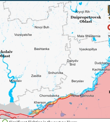 Огляд ISW щодо ситуації на Півдні і карти бойових дій