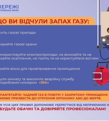 Дніпропетровська філія «Газмережі»: правильне використання газу у побуті – безпека вашого життя
