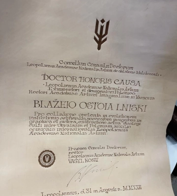 Польський професор став почесним доктором Львівської академії мистецтв