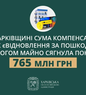 Более 765 млн грн компенсации за разбитое жилье должны выдать на Харьковщине