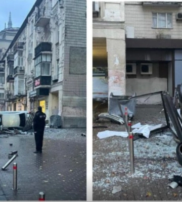 В Киеве водитель въехал в людей на остановке