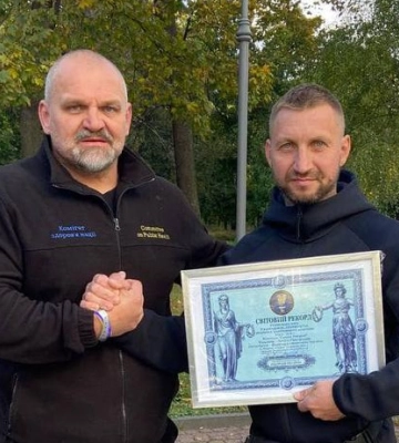 Полтавський ветеран встановив новий світовий рекорд зі стронгмену