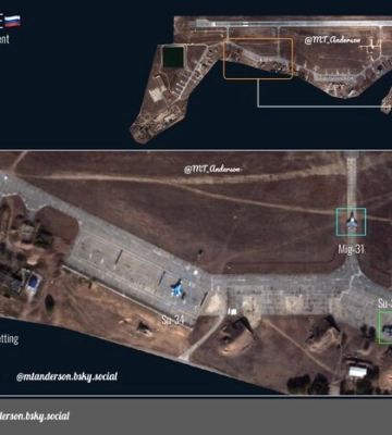 На аеродромі в Криму окупанти намалювали фальшиві МіГ-31