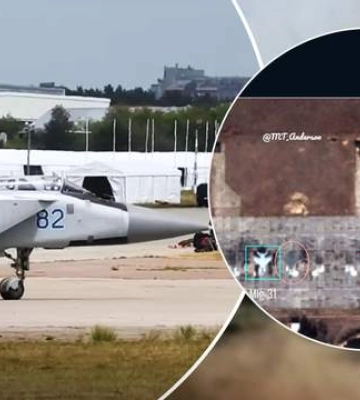 На аеродромі в Криму окупанти намалювали фальшиві МіГ-31