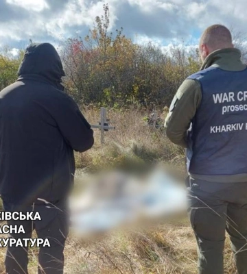 На Харьковщине эксгумировали тело мужчины, погибшего от удара россиян