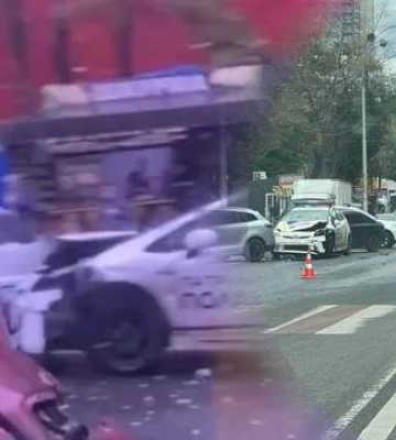 У Києві зіткнулися кілька автомобілів: у ДТП потрапила також машина патрульної поліції
