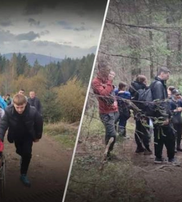 Старшокласники з Волині винесли однокласника на гору в Карпатах, щоб здійснити його мрію