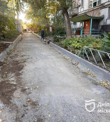 У дворах дніпрян тривають ремонти прибудинкових територій
