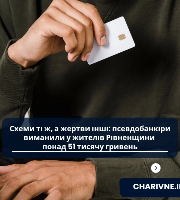 Схеми ті ж, а жертви інші: псевдобанкіри виманили у жителів Рівненщини понад 51 тисячу гривень