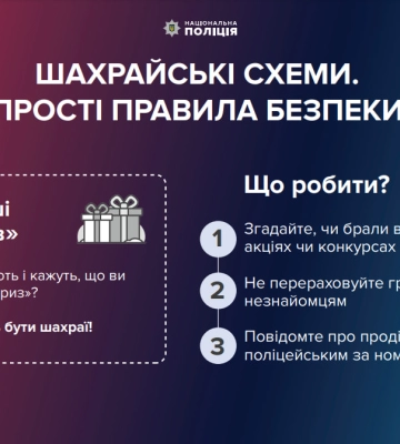 Поліція Закарпаття попереджає про шахрайську схему «виграші призів»
