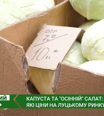 Скільки коштує капуста та «осінні» салати на ринку у Луцьку (відео)