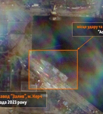 ЗМІ опублікували супутникові знімки заводу й корабля у Керчі після удару ЗСУ