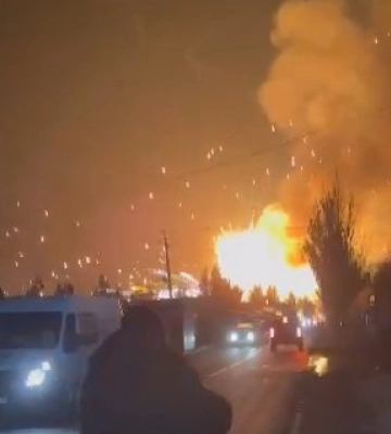 На Донеччині здетонував російський склад боєприпасів: відео