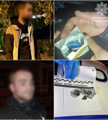 У Рівному у двох перехожих патрульні виявили наркотики