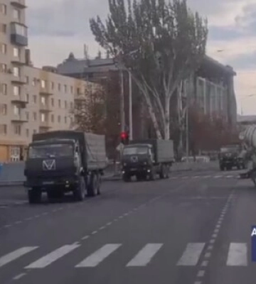 У бік Бердянська фіксують активне переміщення великої колони техніки РФ